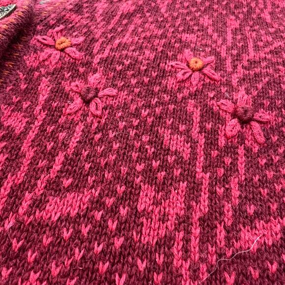 Nomadic Traders Floral Embroidered Sweater Sz L - Picture 5 of 6